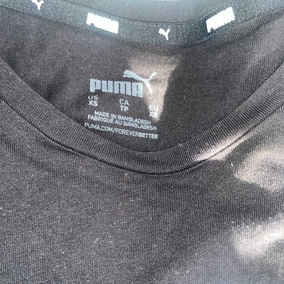 New Puma Women’s Regular Fit Logo Tee Black - Picture 6 of 7